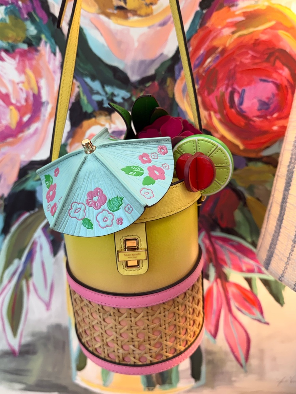 Kate Spade Novelty Playa Ombre Leather 3D Crossbody Purse Sling Bag Hawai - Picture 2 of 14